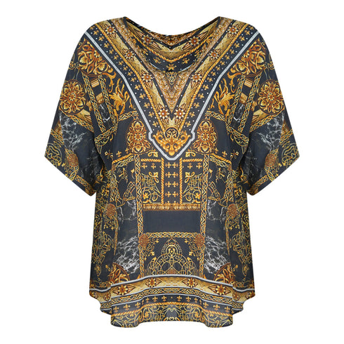 Inoa Verona 1915 Multicoloured Silk Fish Top Verona 1915 Black Fish Top